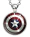 Wearable Treasures Captain Necklace, Superhero Jewelry, Shield Pendant, Comic Book Earrings
