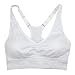 Coobie Seamless Fusion Racer Back Sports Bra for Women (One Size, White)