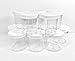 slime storage jars 6 oz (in 6, 12, and 18 packs) - clear all purpose containers - for all glue putty making - art, craft and hobby storage containers