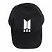 AhlsenL Bangtan Boys Baseball Cap Adjustable Casual Sports Sun Hat Snapback Hip Hop Flat Hat for Boys & Girls (-1, Black)