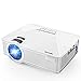 Mini Projector, DBPOWER GP15 Projector with 50,000-hour LED Life, 50% Brighter Multimedia Home Theater LED Projector, Supports 1080P, Compatible with Amazon Fire TV Stick, HDMI/VGA/AV/SD, White
