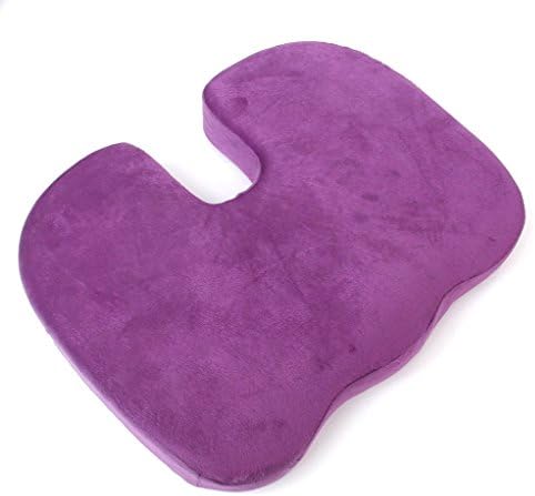Higere 1Pc Home Office Ultra Comfort Orthopedic Chair Seat Cushion Pad(Purple)