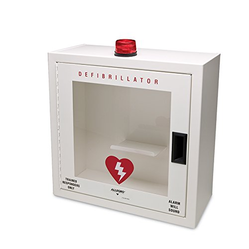 Allegro Industries 4210-S Metal Defibrillator with Alarm and Strobe, Small, White - Thumbnail 2