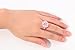 CiNily Opal Ring-14K Rose Gold Plated Pink Opal Cubic Zirconia CZ Ring Gemstone Ring for Women Size 5-12