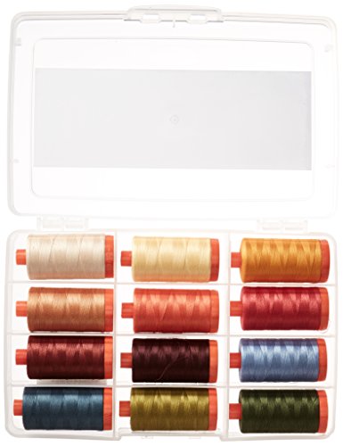 Aurifil Chestnut Collection 50wt 12 Large Spools