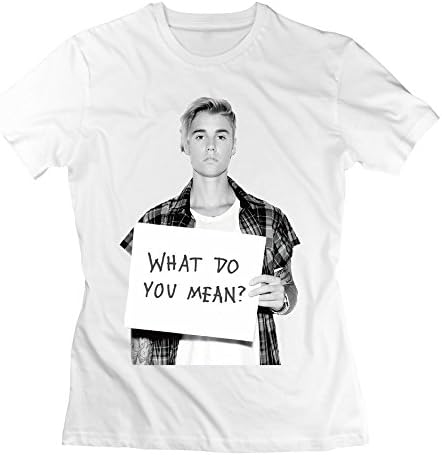 Justin Bieber What Do You Mean Love Tee XS White For Women Cotton