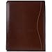 Alpine Swiss Genuine Leather Writing Pad Portfolio Business Case for Left & Right Handed Use with Tablet Sleeve Oak Wood Brown
