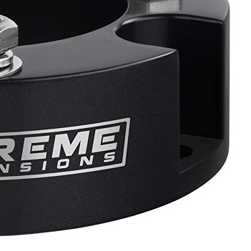 Supreme Suspensions - Front Leveling Kit for Toyota Tacoma 4Runner FJ Cruiser 3" Front Suspension Lift Aircraft Billet Strut Spacers 2WD 4WD (Black)