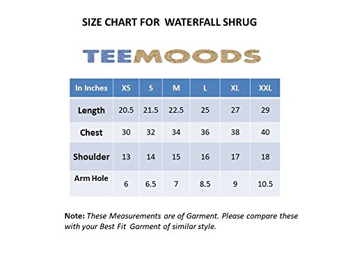 teemoods women's cotton grey waterfall shrug, trendy fashionable ladies shrug