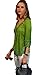 Angashion Women's Off Shoulder Lace Splice Loose Trim Casual Henley Blouse T-Shirt Tops