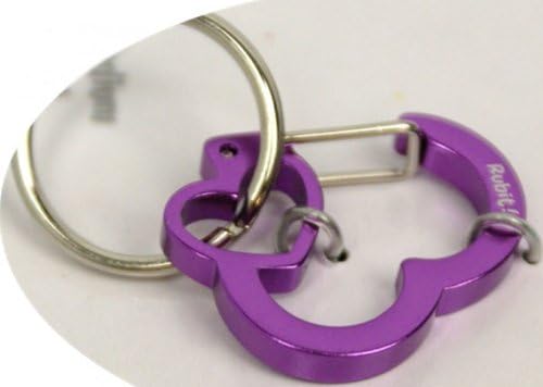 Rubit The Easy Dog Tag Heart Shaped Switch Clip, Medium, 1.07-Inch Diameter, Purple