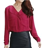 Amoin Women's Fashion Elegant Bird Print Blouse Long Sleeve Casual Slim Shirts