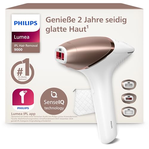Philips Lumea IPL 9000 Series - IPL Geräte Haarentfernung für bis zu 2 Jahre seidig-glatte Haut¹ mit 3 Aufsätzen für Körper & Gesicht, kabellos, Alter