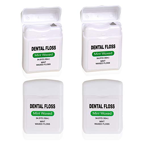 Waxed Dental Floss for Plaque and Food Removal, Refreshing Mint Flavor