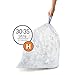 simplehuman Code H Custom Fit Recycling Liners, Drawstring Trash Bags, 30-35 Liter / 8-9 Gallon, 12 Refill Packs (240 Count), Clear