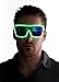 Neon Nightlife Green Frame/Tinted Single Lens Tron Style Light Up Glasses