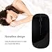 HaloVa Mouse Portable Mobile Mouse Ultrathin Wireless Mouse With USB Receiver, Noiseless Built-in-Battery Rechargeable, Rose Gold