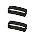 2 Pieces Size 24MM Black Rubber Cuir DE Lyon Replacement Watch Band Strap Loops