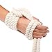 Ravenox Fms Natural Twisted Cotton Rope | (Natural White)(1 Inch x 25 Feet) | Made in The USA | Strong Triple-Strand Rope for Sports, Décor, Pet Toys, Crafts, Macramé & Indoor Outdoor Use