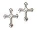 Children's First Communion, Baptism or Christening Sterling Silver Cross Screw back Earrings with CZ