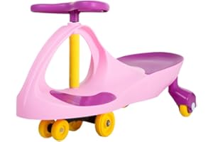 Lil' Rider Wiggle Car Ride On Toy – No Batteries, Gears or Pedals – Twist, Swivel, Go – Outdoor Ride Ons for Kids 3 Years and Up, M370049, Large, Pink