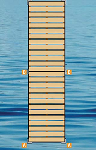 Tommy Docks 16 FT Bracket Kits for T-Style, L-Style & Straight Dock Section with Augers - Lite Duty Steel Boat Dock Hardware & Marine Accessories ... (Straight, Foot Pads)