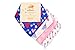 Natemia Cute Baby Bandana Drool Bibs - 4 - Pack Set with Snaps! Soft and Absorbent - Perfect Baby Gift Set for Drooling, Feeding and Teething