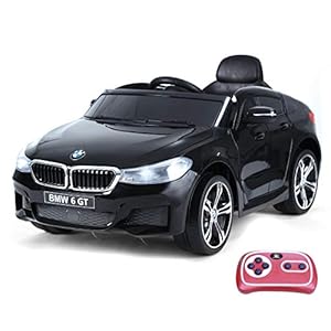 HOMCOM Compatible con Coche Eléctrico para Niño Automóvil Infantil 3-8 Años con Control Remoto Batería 6V Luces y Sonidos MP3 USB Apertura de Puerta Carga 30kg 106x64x51cm BMW 6GT