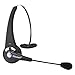Bluetooth Trucker Headset,TurnRaise Over the Head Bluetooth Headphones w/ Boom Mic,Hand Free Wireless Headset for IOS & Android Cell Phones,Call Center,Skype