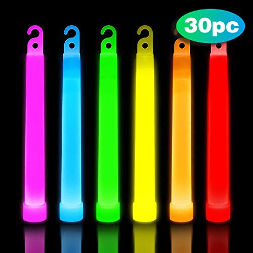 Nesee 30 Pack Glow Sticks,Glow in The Dark Party Supplies – Waterproof and Non Toxic Neon Party Light Sticks for Kids and Adults