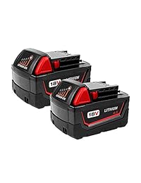 Pack de 2 baterías de 18 V 4,0 Ah para Milwaukee 18 V batería de litio herramientas de alimentación 48-11-1820 48-11-1840 48-11-1850 48-11-1828 48-11-1815