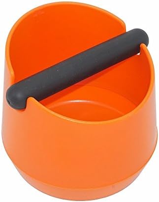 ABS Espresso Knock Box Hard Plastic Coffee Knock Box with Silicone Ring Bottom - Black (Model E)