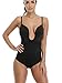 LAZAWG Women/'s U Plunge Molded Cup Body Suit Backless Shapewear Body Brief, Black, Large / 36