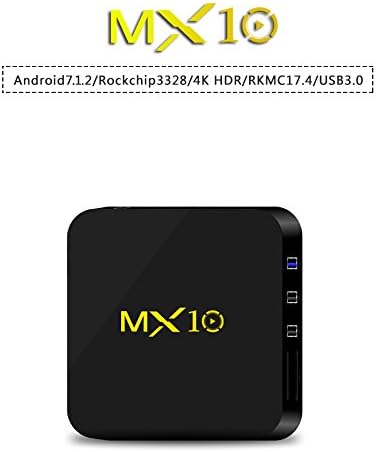 MX10 Rockchip RK3328 4GB RAM 32GB ROM Quad-Core 64-Bit Android 7.1.2 USB 3.0 WiFi 4K FHD UHD Smart Media Player …