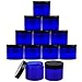 Beauticom 2 oz./ 60 Grams/ 60 ML (Quantity: 36 Packs) Thick Wall Round COBALT BLUE Plastic LEAK-PROOF Jars Container with BLACK Lids for Cosmetic, Lip Balm, Creams, Lotions, Liquids