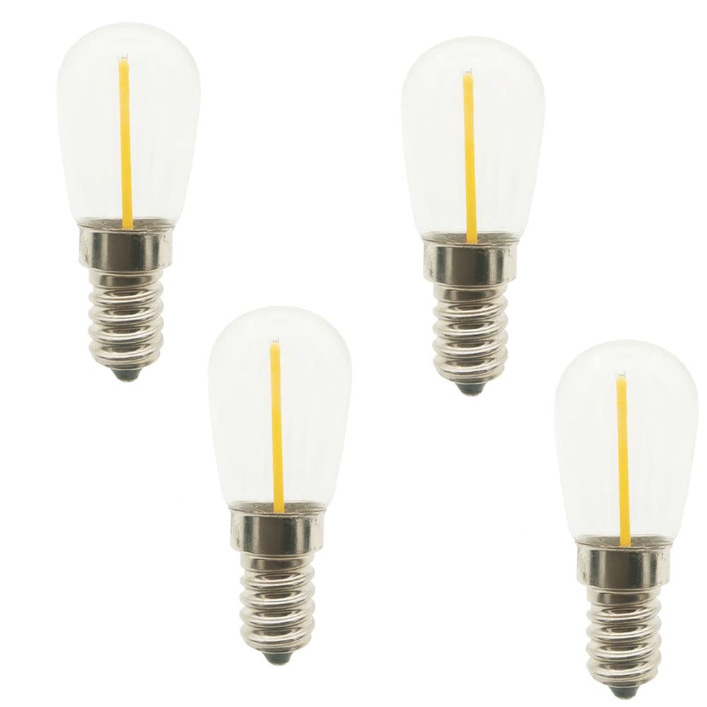 JQslight E14 LED Fridge Light Bulb, 1W E14 SES Fridge LED Light Bulbs Salt Lamp Bulbs Equivalent to 6W Halogen Lamp for Microwave/Fridge/Oven/Sewing/Freezers Bulb Cold White 6000K