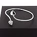 Yonisun Lady Crystal Double Heart Open Bangles Bracelet for Holiday Party