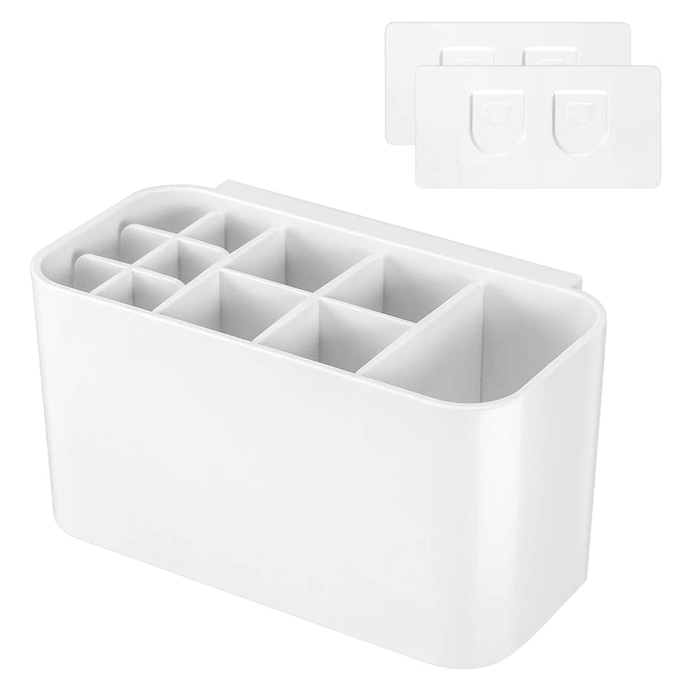 Healifty Electric Toothbrush Holder - Bathroom Storage Organizer Multifunctional Toothbrush Stand, 11 Slots for Electric Toothbrush Toothpaste and 4 Toothbrush Covers(Toothbrush not included)