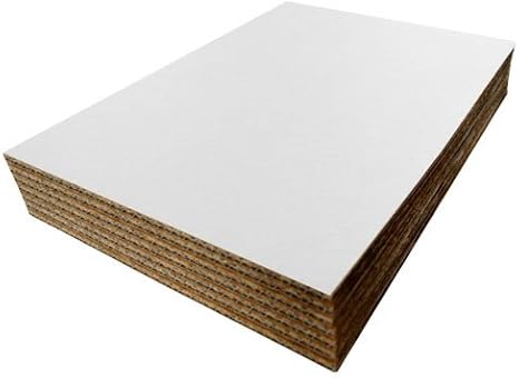 A2 594mm x 420mm White Cardboard Corrugated Sheets Pads Dividers Art