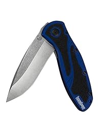 Kershaw 1670NBSW, cuchillo sin filo con SpeedSafe, azul marino acabado a la piedra