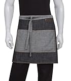Chef Works Unisex Manhattan Half Bistro Apron, Black, One Size