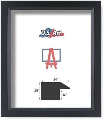 Us Art Frames 22X28 Black Solid Wood 84 Inch (Poplar) Picture/Poster Frame - Single