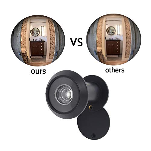 Door Viewer Peephole, Solid Brass 200degree Door Viewer with Heavy