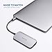 HooToo USB C Hub, 7-in-1 Adapter with Ethernet Port, SD/TF Card Reader, 4K HDMI, 3 USB 3.0 Ports for MacBook/Type C Windows Laptops (Grey)