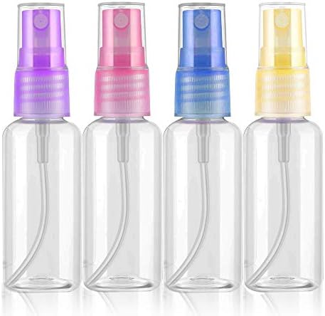 Mrupoo 30ml 4Pack Portable Refillable Plastic Fine Mist Perfume Spray Bottle Transparent Empty Spray Sprayer Bottle Cosmetic Spray Bottles Transparent Travel Small Bottles