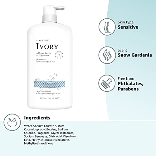 Ivory Body Wash Original Scent 30 oz, Pack of 4 Pricepulse