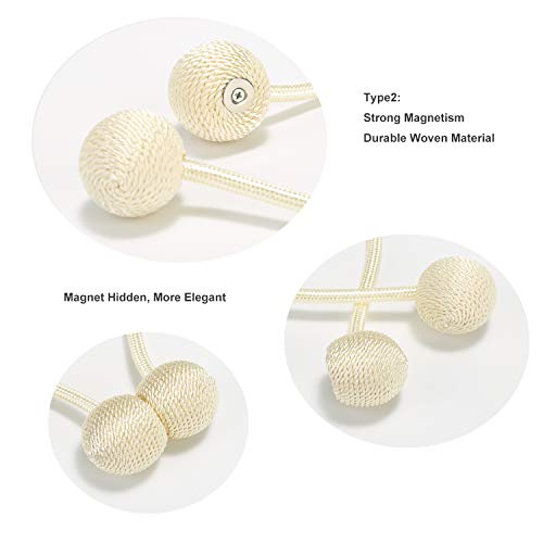 image for PONOSIR Curtain Tiebacks Magnetic Curtain Holdbacks for Draperies,Shee