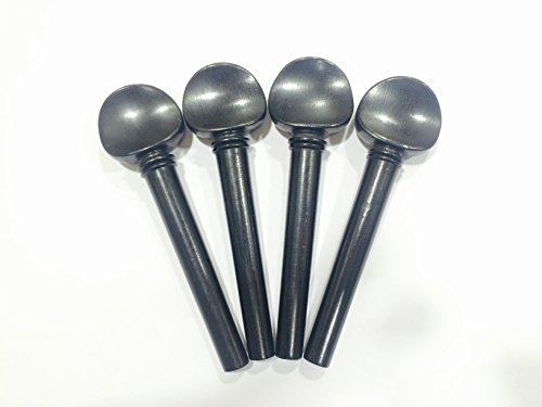Set of 4 Indian Ebonywood Pegs for Violin & Viola - Gold Grade - Thumbnail 4