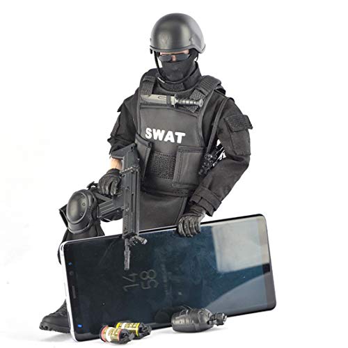 Haoun 1/6 Scale 12Inch Special Forces Action Figure SWAT Team Flexible Soldier Figure Model with Accessories Collection Military Toys for Kids Adults - SWAT