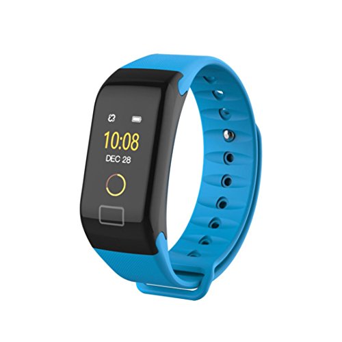 Fitness Tracker,Boofab F1 Color screen Smart Watch Activity Tracker Heart Rate Monitor Sleep Tracker Pedometer Calorie Counter Sports Watch Bracelet Wristband for Men Women Kids (B)